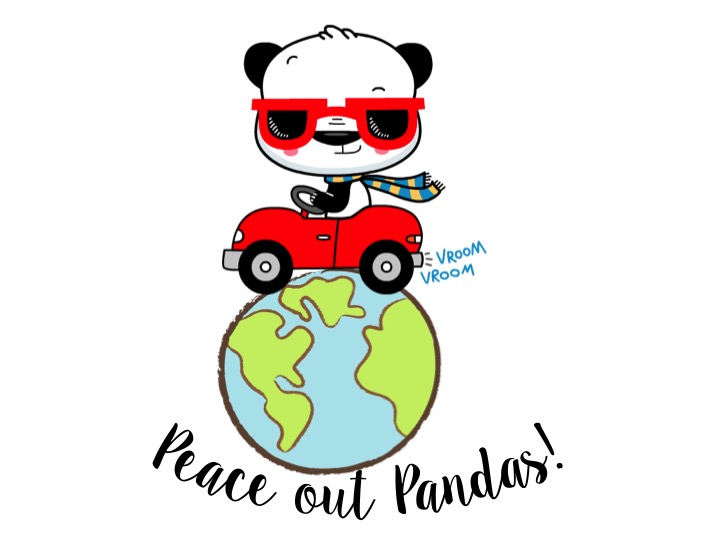 Peace out pandas car